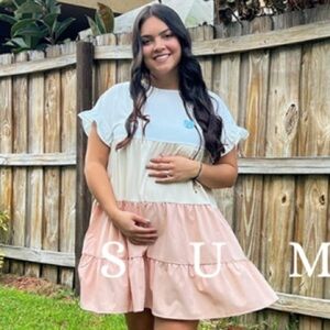 Boho Babydoll Loose Swing Mini T-Shirt Dress